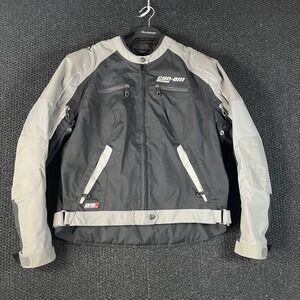 Can Am Womens Motorcycle Jacket Black Grey RPM Nylon Insulated TG XL